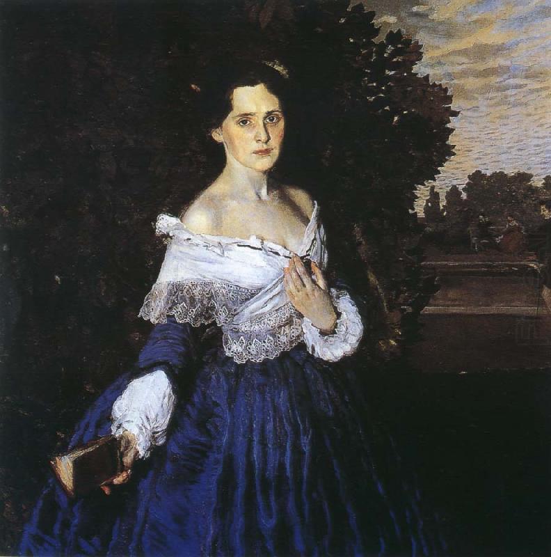 Mrs. blue female portrait painter Nova, unknow artist